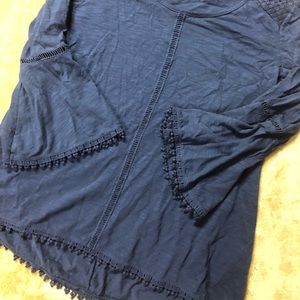 Style and Co navy blue blouse